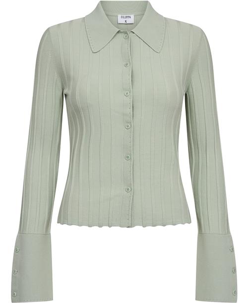 Se Filippa K Knitted Shirt Kvinde Mint Green Cardigans Str XS - hos Magasin ved Magasin