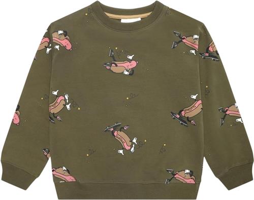 The New Tnlexington OS Sweatshirt Str 158-164 cm/13-14 år - Ivy Green Hot Dog Sweatshirts Bomuld hos Magasin