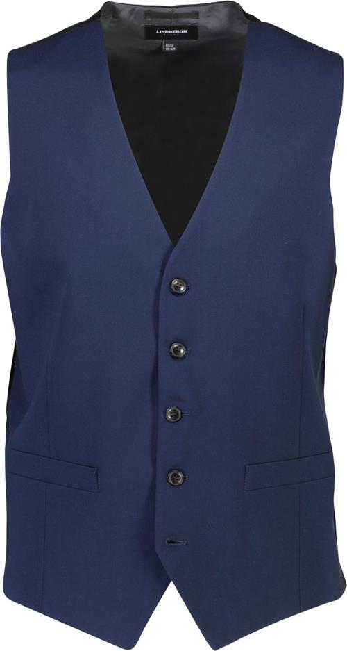 Lindbergh Superflex Waistcoat Mand Blå Veste Str 50 - hos Magasin