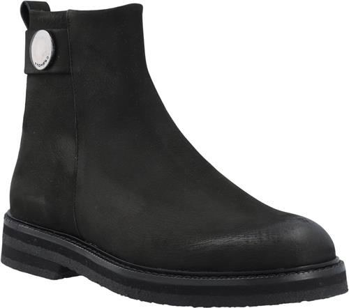 Cashott Casbetty Zip Boot Nubuck Kvinde Black Ankelstøvler Str 39 - hos Magasin