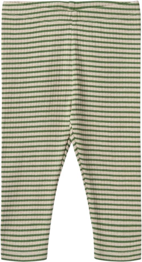 Wheat Jersey Leggings Jules Str 68/6m - Elm Green Stripe Leggings Bomuld hos Magasin