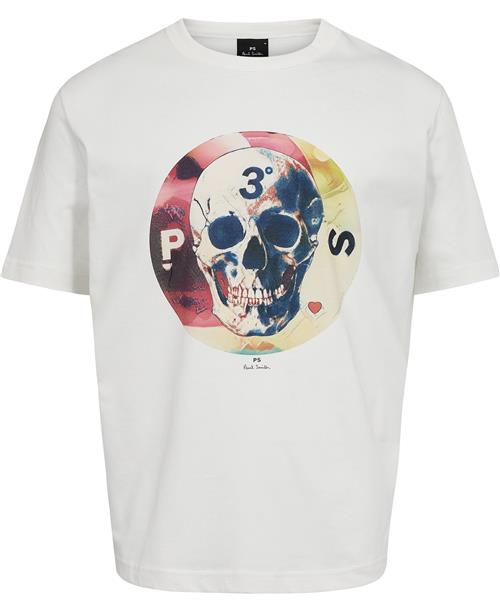 PS Paul Smith Mens SS Tshirt Skull Mand 121 Kortærmede T-shirts Str S - Bomuld hos Magasin