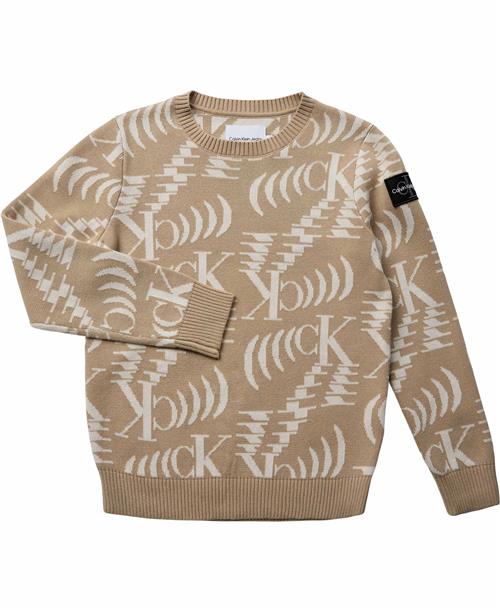 Se Calvin Klein Pullover With Monogram Logo Str 14 år - Pf2 Sweatshirts Bomuld hos Magasin ved Magasin