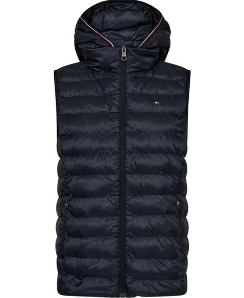 Se Tommy Hilfiger LW Padded Global Stripe Vest Kvinde Desert Sky Veste Str S - hos Magasin ved Magasin