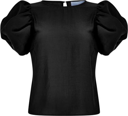 Minus Msbaya Short Sleeve Blouse Kvinde Black Kortærmede Bluser Str 40 - hos Magasin