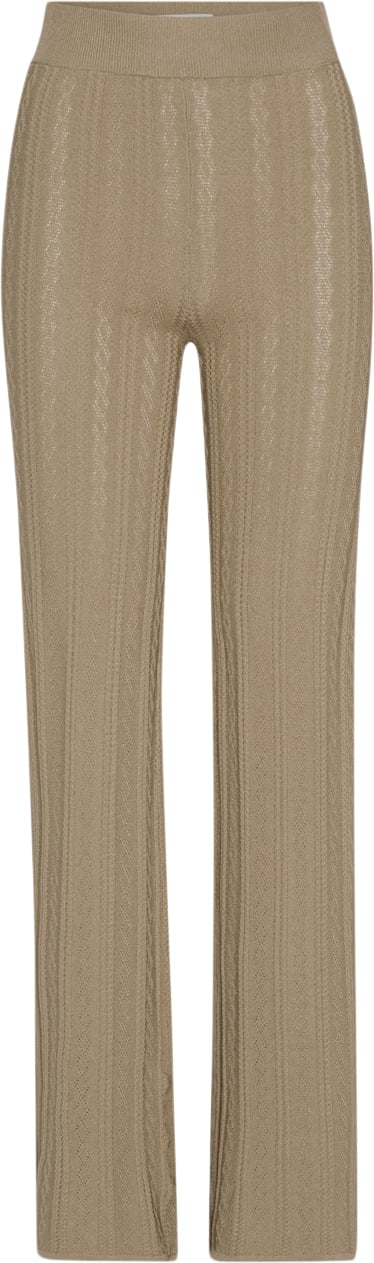 Se REMAIN Knit Straight Pants Kvinde Incense Beige Bukser Med Lige Ben Str 38 - hos Magasin ved Magasin