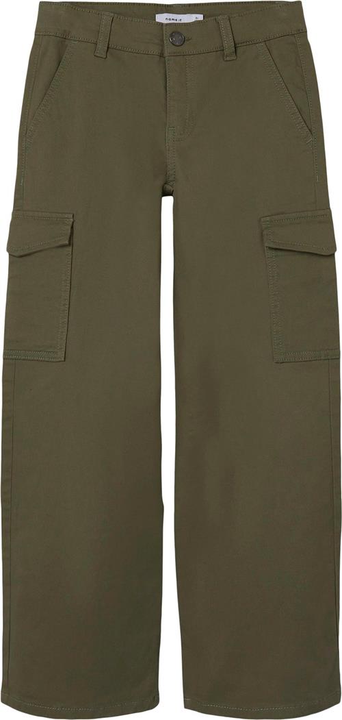 Name It Nkfrose Wide Twill Cargo 8108ba NO Str 128 - Grøn Bukser hos Magasin