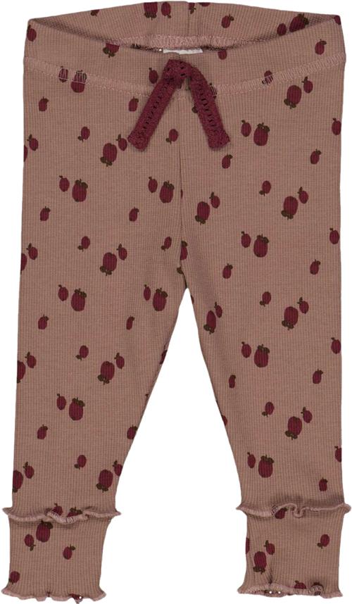 Müsli by Green Cotton Apple Leggings Baby Str 62 - Daydream/ Cabernet/ Bark Leggings Bomuld hos Magasin