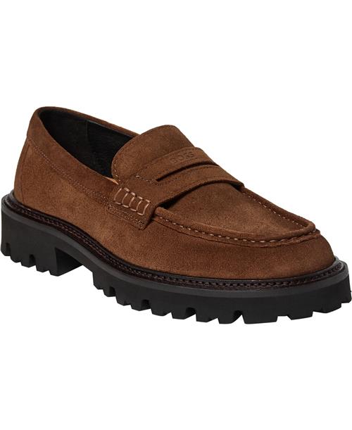 BOSS Julyo_Loaf_sd Mand Open Brown Loafers Str 46 - hos Magasin