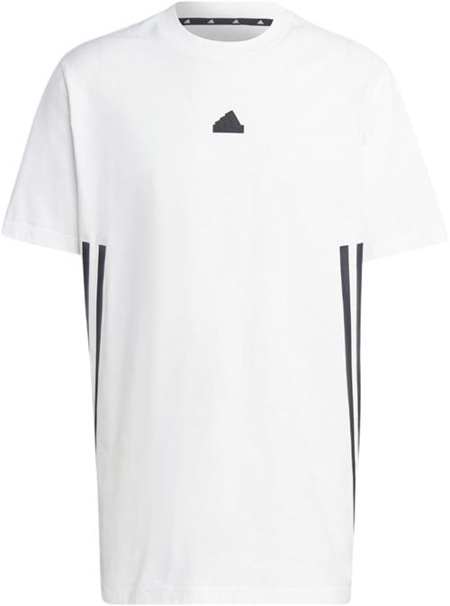 adidas M FI 3S T Mand White Kortærmede T-shirts Str S - Bomuld hos Magasin