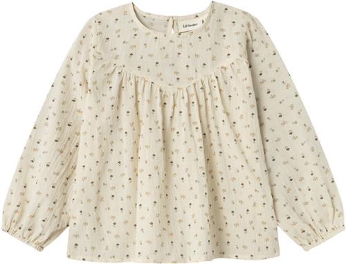 Lil' Atelier Nmfnoanna LS Loose Shirt LIL Str 116 - Birch Bluser hos Magasin