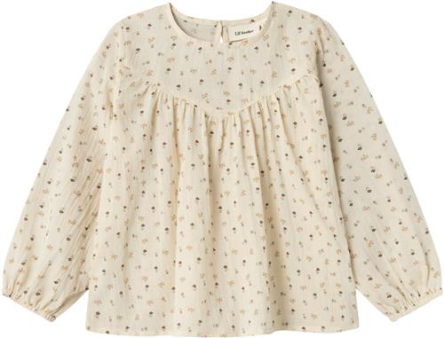 Se Lil' Atelier Nmfnoanna LS Loose Shirt LIL Str 122/128 - Birch Bluser hos Magasin ved Magasin