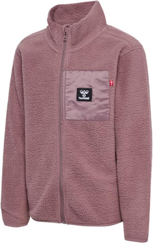 Se Hummel Hmlatlas Fleece ZIP Jacket Str 12 år / 152 cm - Twilight Mauve Fleece hos Magasin ved Magasin