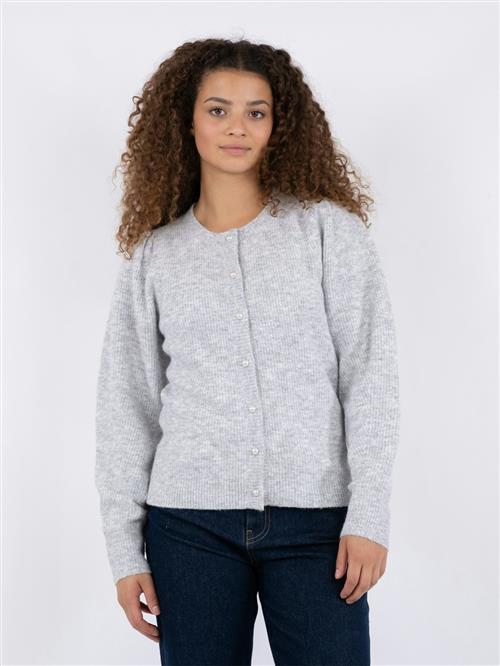 Se Neo Noir Nuna Knit Cardigan Kvinde Light Grey Melange Sweaters Str 36 - hos Magasin ved Magasin