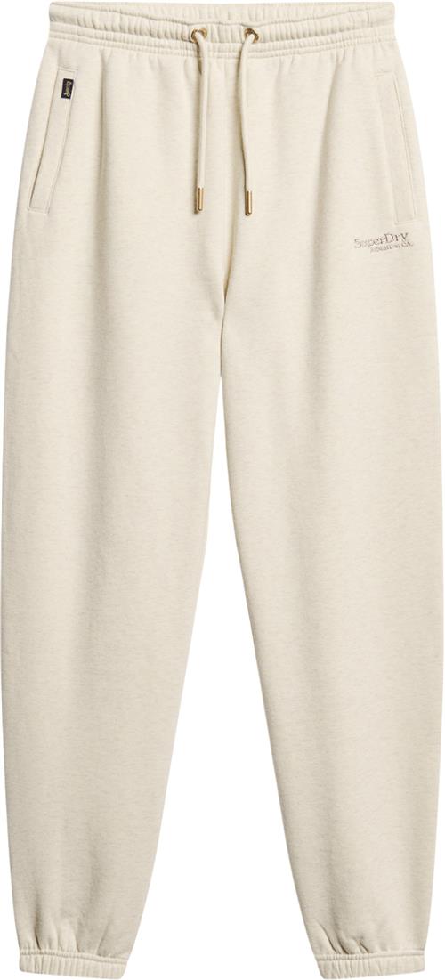 Superdry Essential Logo Cuff Jogger Kvinde Light Oat Marl Bukser Str L - hos Magasin