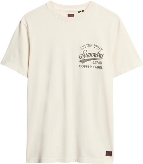 Superdry Copper Label Chest Graphic TEE Mand Rice White Kortærmede T-shirts Str XXL - hos Magasin