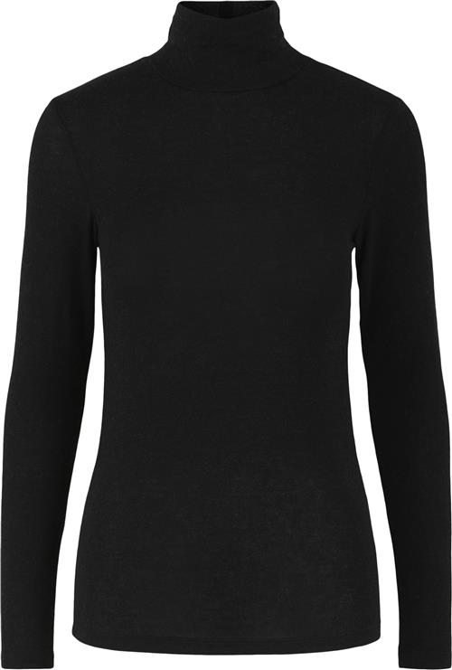 Se YAS Yaswoola LS High Neck TOP Noos Kvinde Sort Toppe Str L - hos Magasin ved Magasin