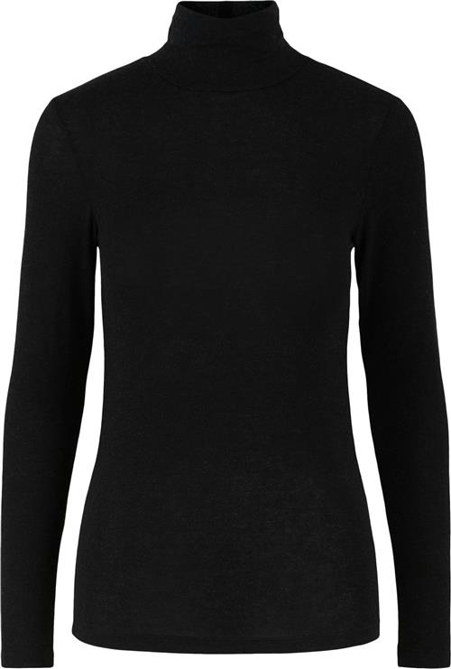 YAS Yaswoola LS High Neck TOP Noos Kvinde Sort Toppe Str S - hos Magasin