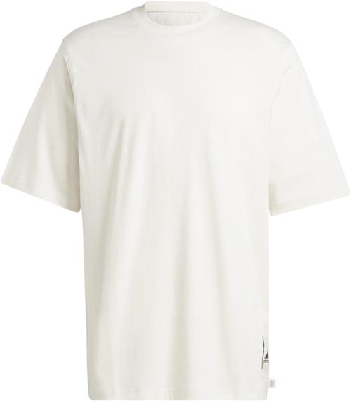 adidas M Caps TEE Mand White Kortærmede T-shirts Str XL - Bomuld hos Magasin