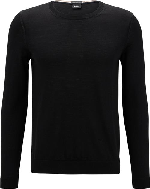 Se BOSS Boss Men Business Leisure Knitwear Mand Sort Sweaters Str L - hos Magasin ved Magasin