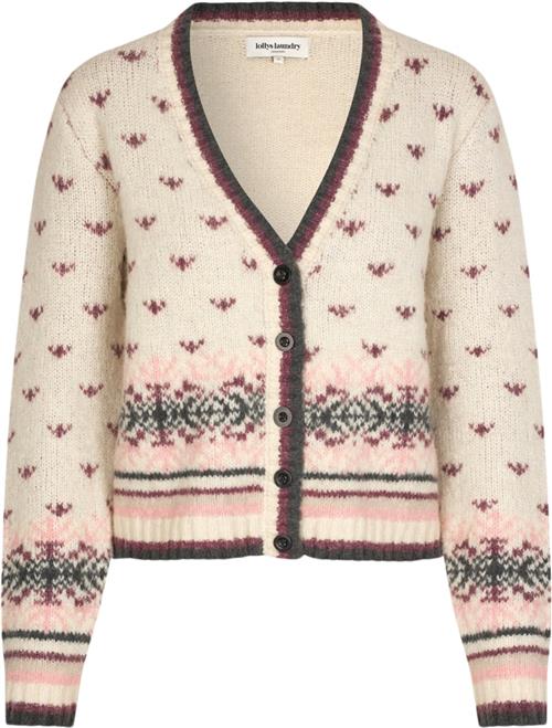 Lollys Laundry Ninall Cardigan Knit LS Kvinde Creme Cardigans Str XL - hos Magasin