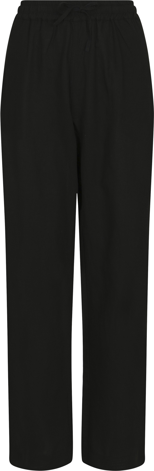 Neo Noir Sonar Linen Pants Kvinde Black Bukser Med Lige Ben Str 40 - hos Magasin