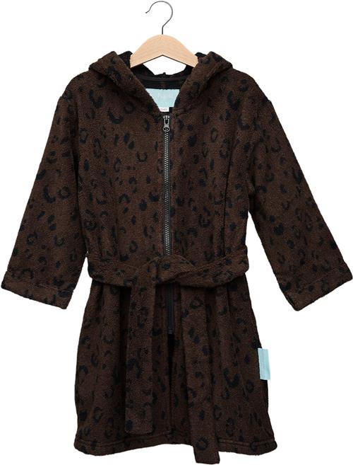 Najell Bathrobe Leopard Brown 1-2 Years - 0008 Morgenkåber hos Magasin