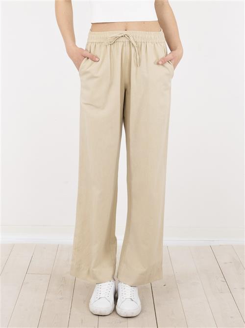 Neo Noir Sonar Mini Stripe Pants Kvinde Sand/strib Hørbukser Str 38 - hos Magasin