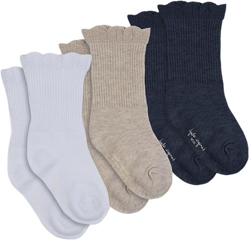 Konges Sløjd 3 Pack Frill Socks Str 17-18 - S00045 Strømper Bomuld hos Magasin