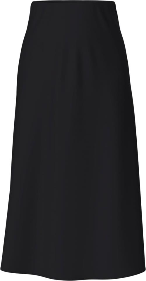 Pieces Pcfranan HW Midi Skirt Kvinde Sort Midi Nederdele Str S - hos Magasin