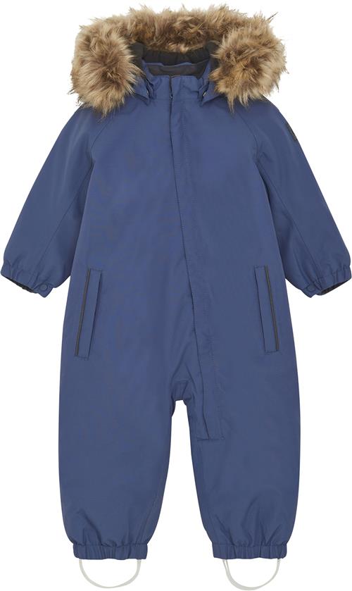 Color Kids Coverall W. Fake Fur Str 98 - Vintage Indigo Flyverdragter hos Magasin