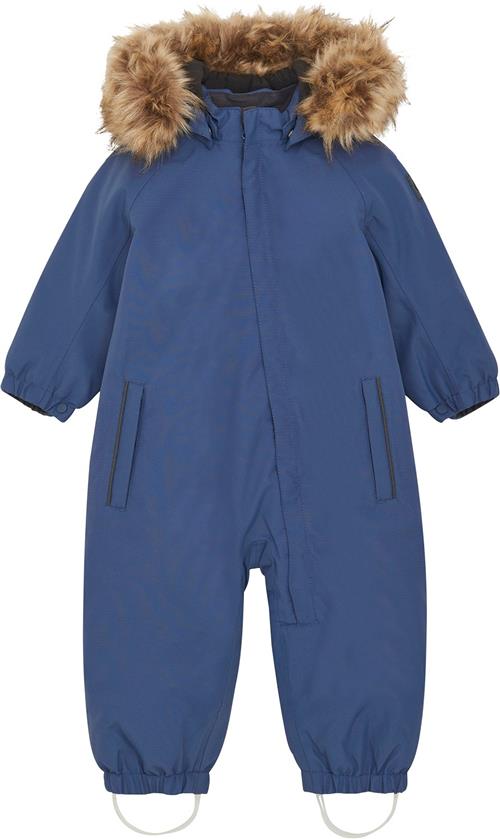 Color Kids Coverall W. Fake Fur Str 80 - Vintage Indigo Flyverdragter hos Magasin