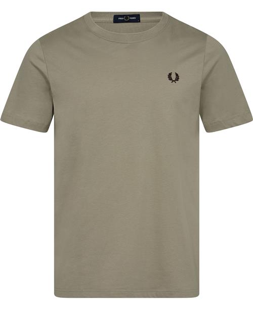 Fred Perry M1600 Mand Warm Grey/brick Kortærmede T-shirts Str XXL - Bomuld hos Magasin