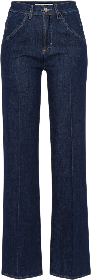 Se BRAX Style.Maine Kvinde 12 Clean Dark Blue Flared Jeans Str 46 - hos Magasin ved Magasin