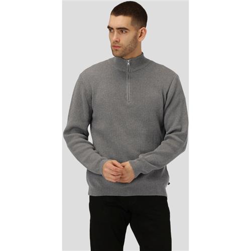 Se Clean Cut Copenhagen Mario Half Zip Mand Light Grey Mel Cardigans Str XL - Bomuld hos Magasin ved Magasin