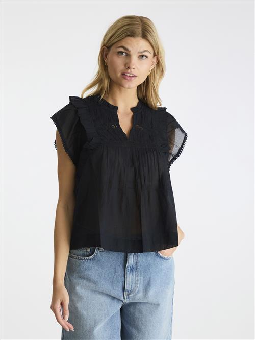 Neo Noir Jayla S Voile Top Kvinde Navy Toppe Str 42 - hos Magasin