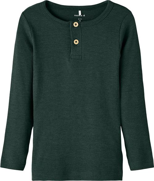 Name It Nmmkab LS TOP Noos Str 104 - Pine Grove/melange Langærmede T-shirts hos Magasin