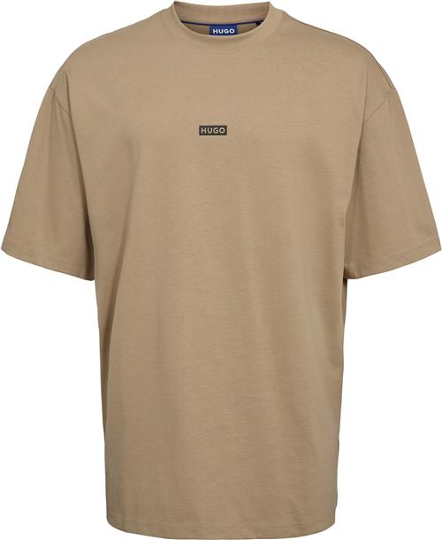 HUGO Nalono Mand Medium Beige Kortærmede T-shirts Str L - hos Magasin