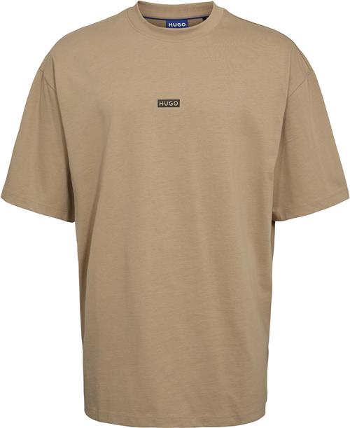 HUGO Nalono Mand Medium Beige Kortærmede T-shirts Str M - hos Magasin