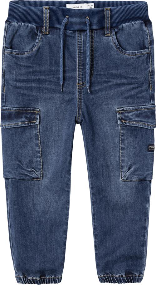 Name It Nmmben Baggy R Cargo Jeans 9770yt Str 104 - Blå Jeans Bomuld hos Magasin