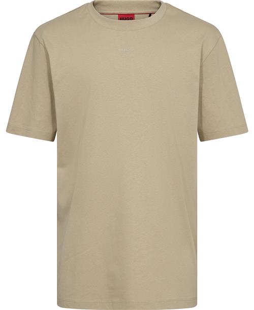 HUGO Dapolino Mand Open Beige Kortærmede T-shirts Str L - hos Magasin