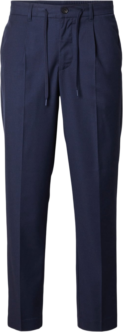 Se Selected Homme Slh190reg Tapered Leroy Pleat Pant Mand Sky Captain Chinos Str S - hos Magasin ved Magasin