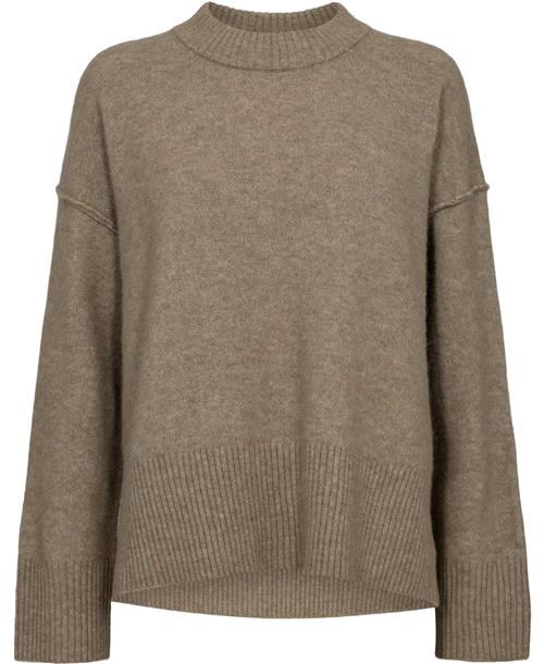 DAY Birger et Mikkelsen Josie Cozy Days RD Kvinde Beige Melange Sweaters Str S - hos Magasin