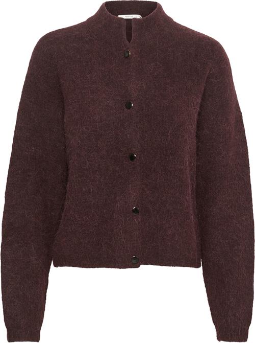 Se Gestuz Alphagz Short Cardigan Noos Kvinde Plum Melange Cardigans Str XXS - hos Magasin ved Magasin