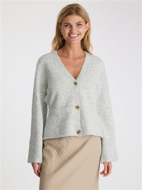 Se Neo Noir Pixie Knit Cardigan Kvinde Light Grey Melange Cardigans Str 44 - Akryl hos Magasin ved Magasin