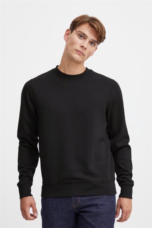 Casual Friday Cfsebastian Crew Neck Sweat Mand Black Beauty Sweatshirts Regular Fit Str M - hos Magasin