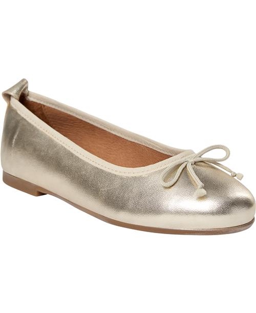 Pavement Lucy Lu Kvinde Light Gold Ballerinaer Str 39 - Læder hos Magasin