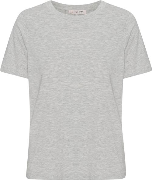 Se A-VIEW Stabil top s/s Kvinde Light Grey Melange Kortærmede T-shirts Str L - hos Magasin ved Magasin