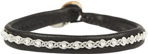 BeChristensen Malin Facet Silver Beads Black 17 cm M - Kædearmbånd Med Vedhæng hos Magasin