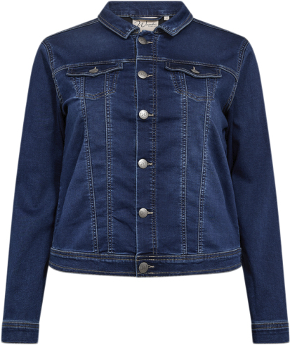 Wasabiconcept Curvy Wasummer 4 Jakke Mørk Denim Kvinde 2494 Mørk Denim Denimjakker Str 46/46 Denim - hos Magasin